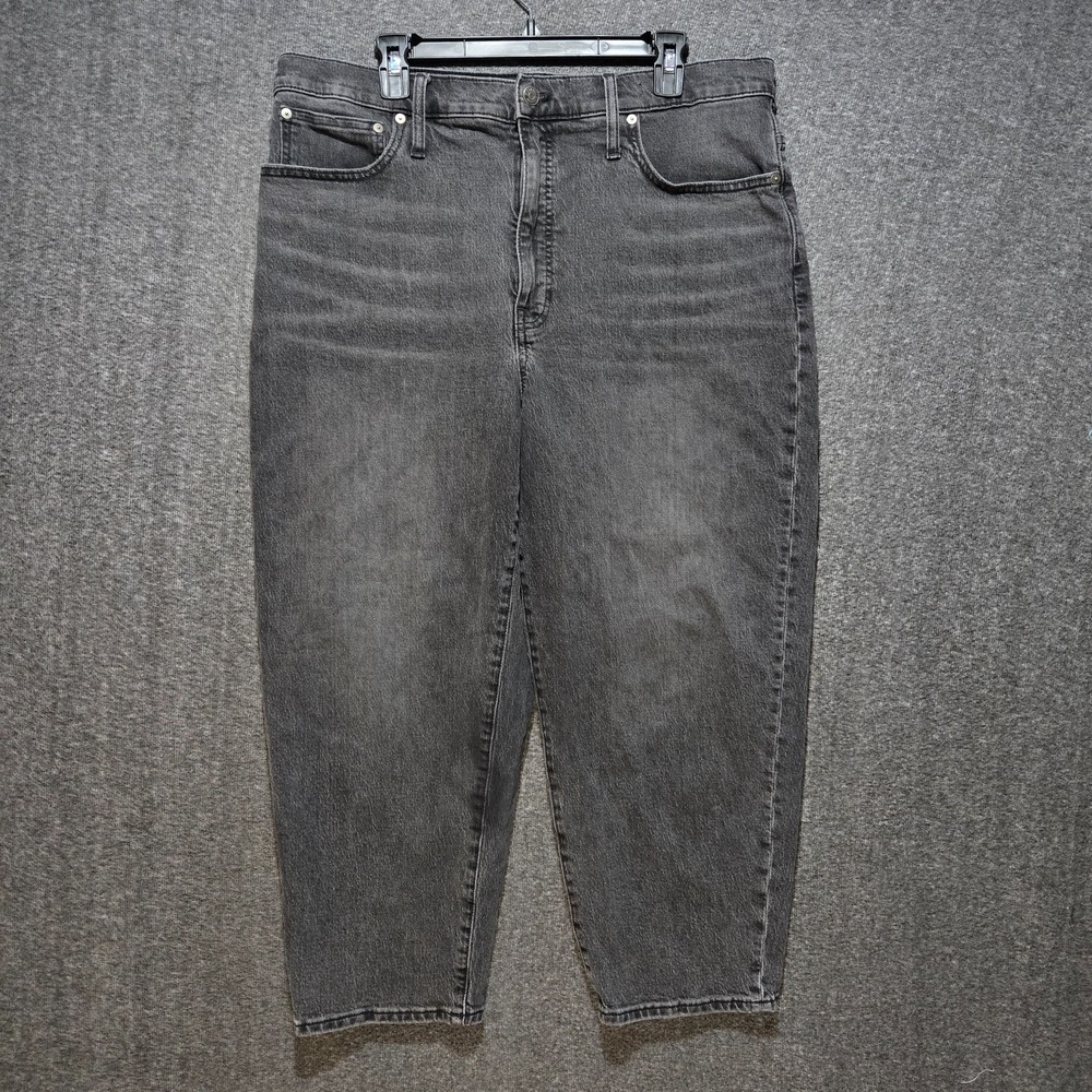 Madewell‎ Womens Size 33 / 36x24.5 Balloon Jeans High Rise Gray Denim